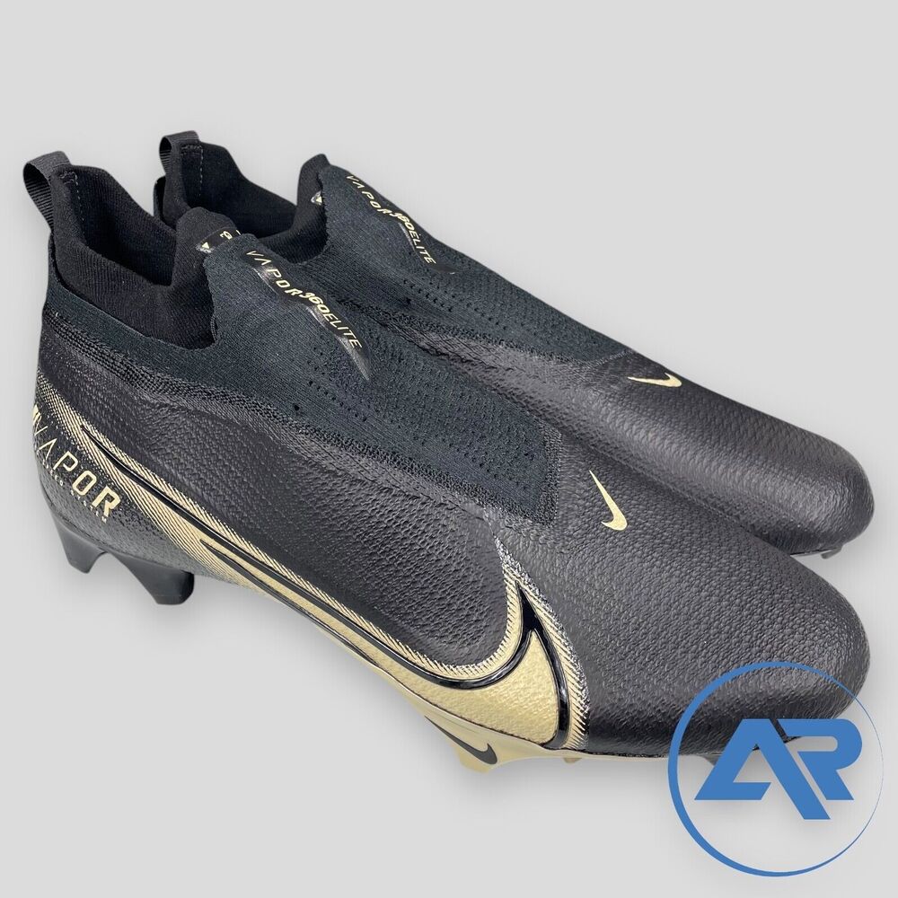 Nike Vapor 360 Elite Black Gold Men's Size 12.5 Football Cleats CV6282-004